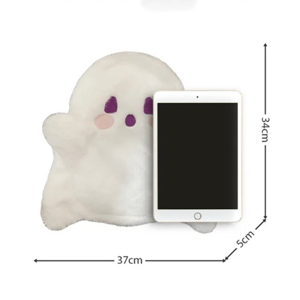 Plush Fuzzy Ghost Backpack/ Handbag Halloween - Picture 7 of 8